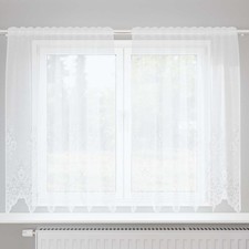 vidaXL Tenda in Pizzo con tende Bianco 150 x 160 cm Poliestere