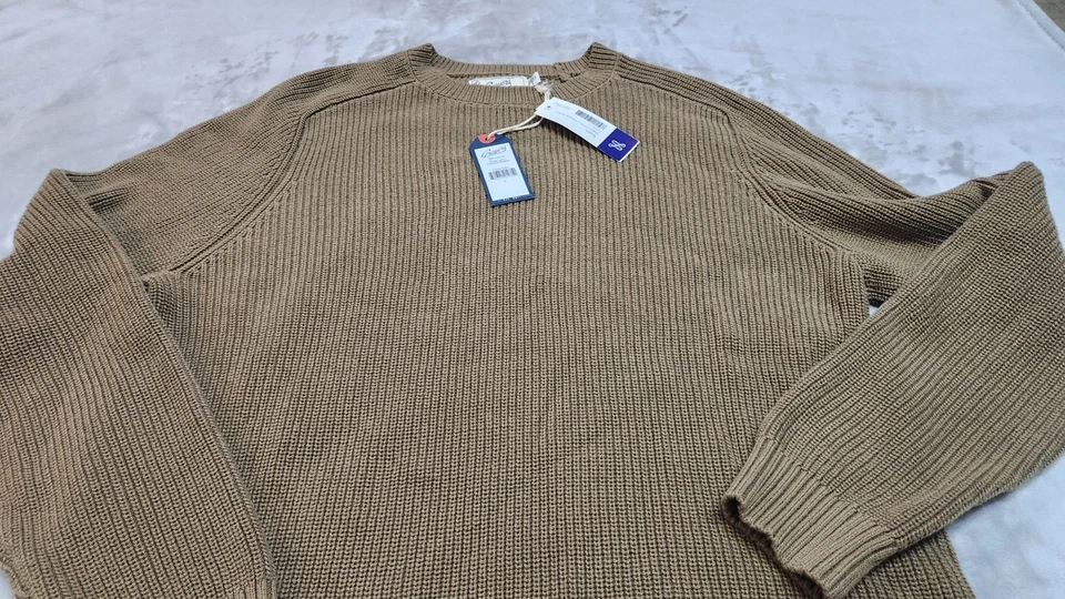 Grayers 男式大号隐蔽绿色摇椅圆领毛衣全新带标签 — 第 2/4 张图片
