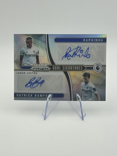 Raphinha Patrick Bamford Auto / 15 2021-22 Panini Prizm Premier League Dual