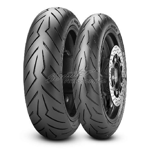 1X 100/90 -10 56J Motorradreifen Pirelli Diablo Rosso Scooter Tl Vorne Id47104-image