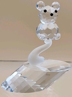 MANON Crystal De Lites Bear Perched Atop A Peak On A Log