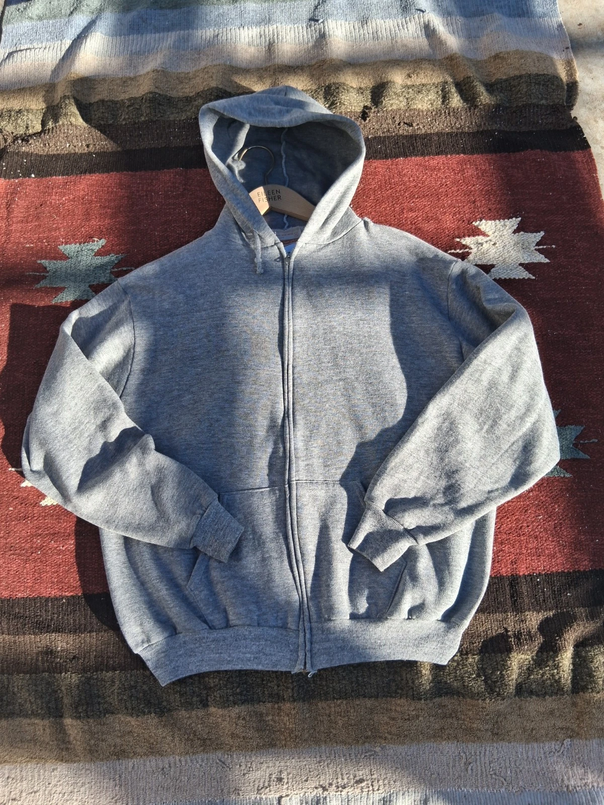 Vintage Sears Activewear Zip Hoodie M Gray Sweatshirt 80s