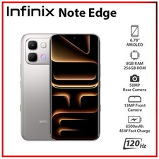Infinix Note Edge 5G SILVER 8GB+256GB Dual SIM Unlocked Android Cell Phone
