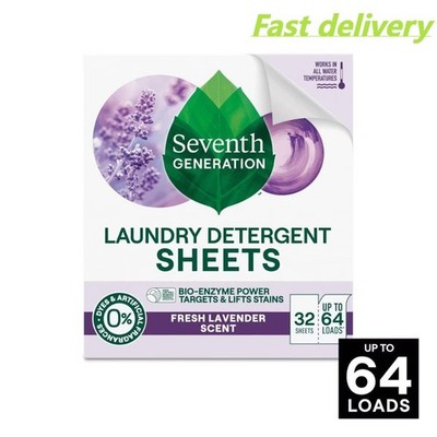 Laundry Detergent Sheets - Fresh Lavender - 32ct: Box, Dye-Free, 64 Uses