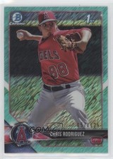 2018 Bowman Chrome Prospects Aqua Shimmer Refractor 57/125 Chris Rodriguez 0c2