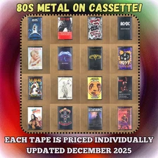 BUILD UR OWN CASSETTE LOT 80s METAL GLAM - ALL TAPES $5 AND UP - OVER 200 HITS!