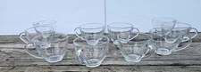 Vintage Arcoroc France Clear Glass Coffee Tea Cups Set of 10