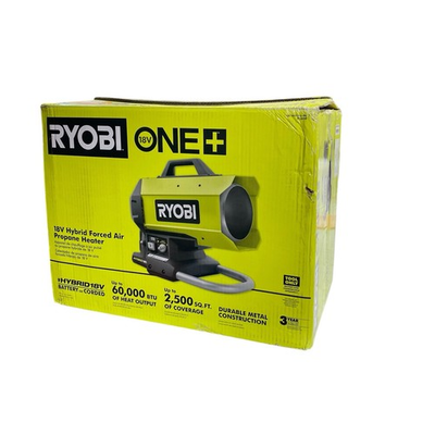 #ad Ryobi PCL801B ONE Cordless Hybrid Forced Air Propane Heater Tool Only NEW $149.00