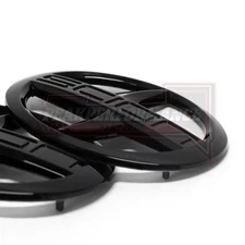 Set Front Rear Emblem Badge For 2012-2016 FR-S Scion FRS Gloss Black Nameplate