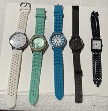 Lot Of 5 Unisex Watches Pre-OWNED NEW BATTERIES
