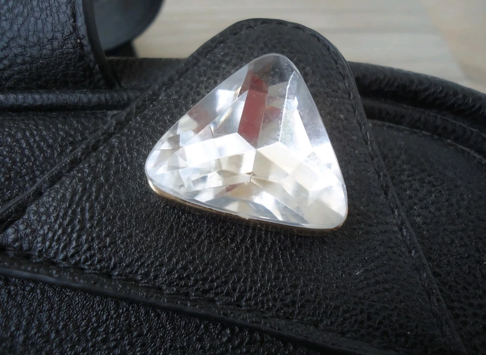 Betsey Johnson Black Kitty Cat Cosmetic Travel Bag Rhinestone Ear Nose Gold Face - Image 3 of 4