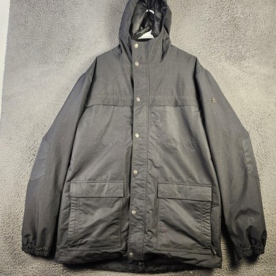 Aperture Technical Outerwear Jacket Mens XL Black Waterproof Hooded Pockets Coat
