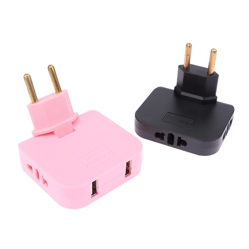 EU Plug 180 Degree Rotary Adapter 3 In 1 Electrical Plug Power Converter - Afbeelding 8 van 19