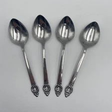 1881 Rogers Stainless Oneida Ltd DANISH COURT Soup Spoons Set of 4 Flatware