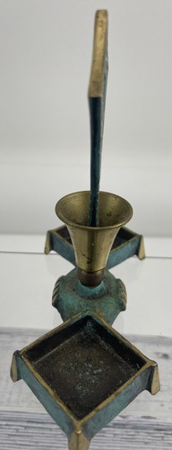 DAYAGI Style Holder Israel Ornate Handle Patina Metal Salt Pepper Oil Vinegar - Picture 2 of 8