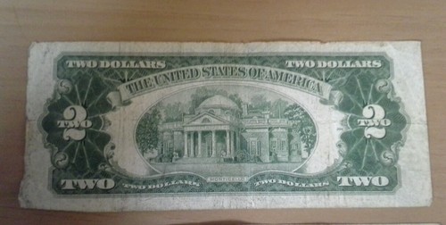 Menge 6 1953 Rotes Siegel Zwei-Dollar-US-Banknoten - Bild 7 von 12