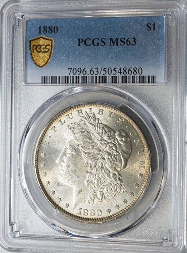 1880-S PCGS MS63 MORGAN $ AWESOME COLORFUL VIBRANT RAINBOW TONING (VIDEO} - Picture 4 of 4