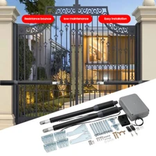 Electric Arm Dual/Single Swing Gate Opener Automatic Heavy Duty + Remote IP55 US