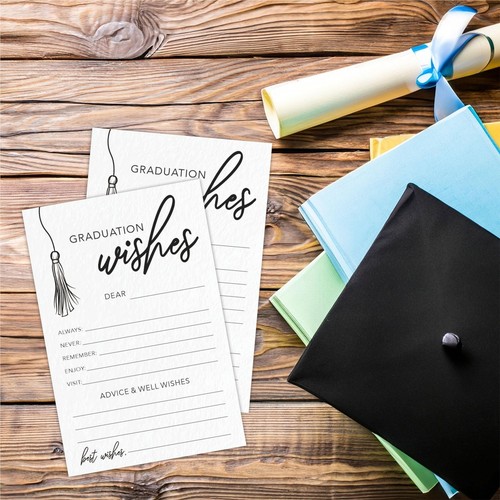luixd 30 Minimalism Graduation Advice & Wishes Cards - Black Tassel - 4"X 6" ... - Picture 3 of 4