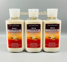 Bath  Body Works Wild Madagascar Vanilla Daily Nourishing Body Lotion Set of 3