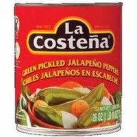 La Costena B75307 La Costena Whole Green Pickled Jalapeno Peppers -12x26 Oz. Bra La Costena B75307 La Costena Whole Green Pickled Jalapeno Peppers -12x26 Oz. Bra