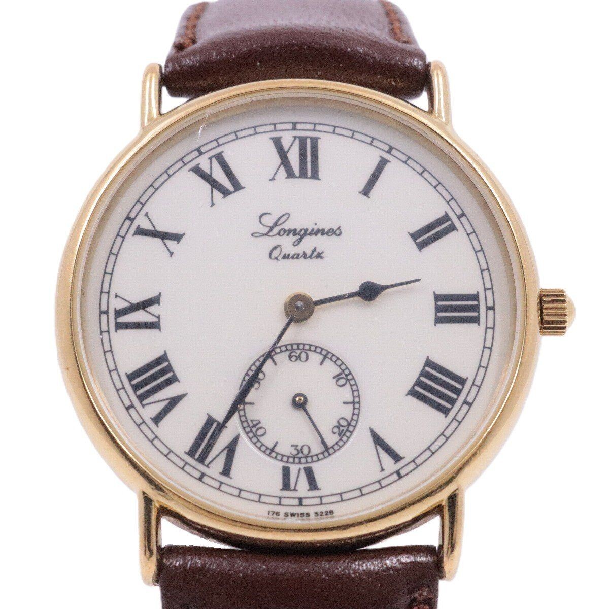 Longines Charleston Watch Quartz 32mm Men's White Dial Swiss Made Round Japan