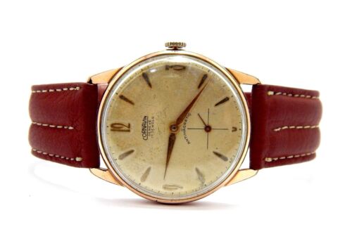 Vintage Watch CORNAVIN Geneve Hand Winding 17 Jewels Gold Plated 36mm Working