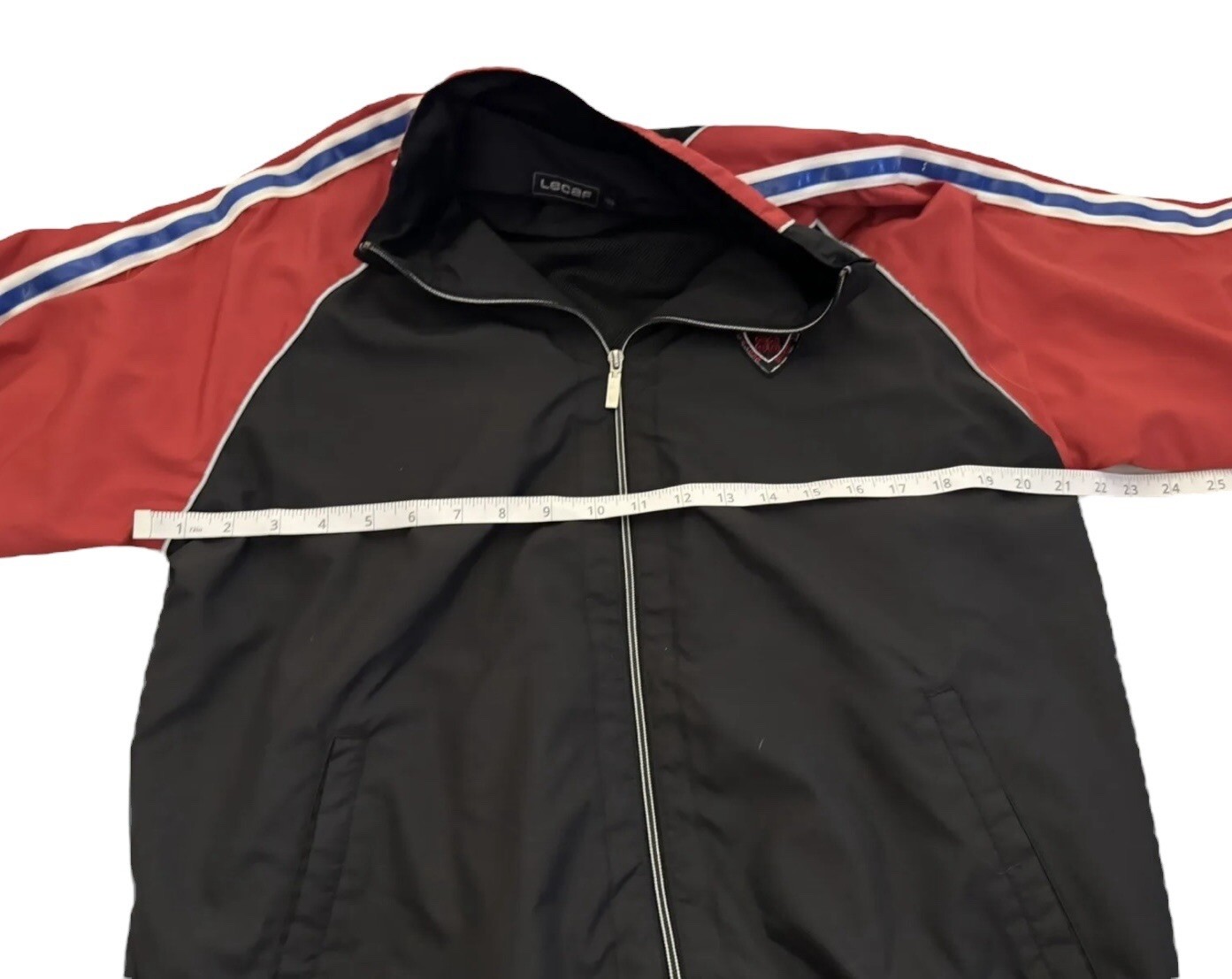 Rare LECAF Sport 1986 Mens Black  Red Jacket Embroidered Racing Size 100