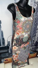 adidas x Farm Rio Collab Jardim Floral Tank Sleeveless Midi Dress Sz S