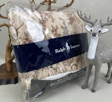Camicia da letto doppia con volant ~Ralph Lauren cesti e fiocchi vintage 100% cotone percalle