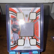 2021 Immaculate Collection Joey Bart Rookie Reserve Five Relic RC #'ed 66/99