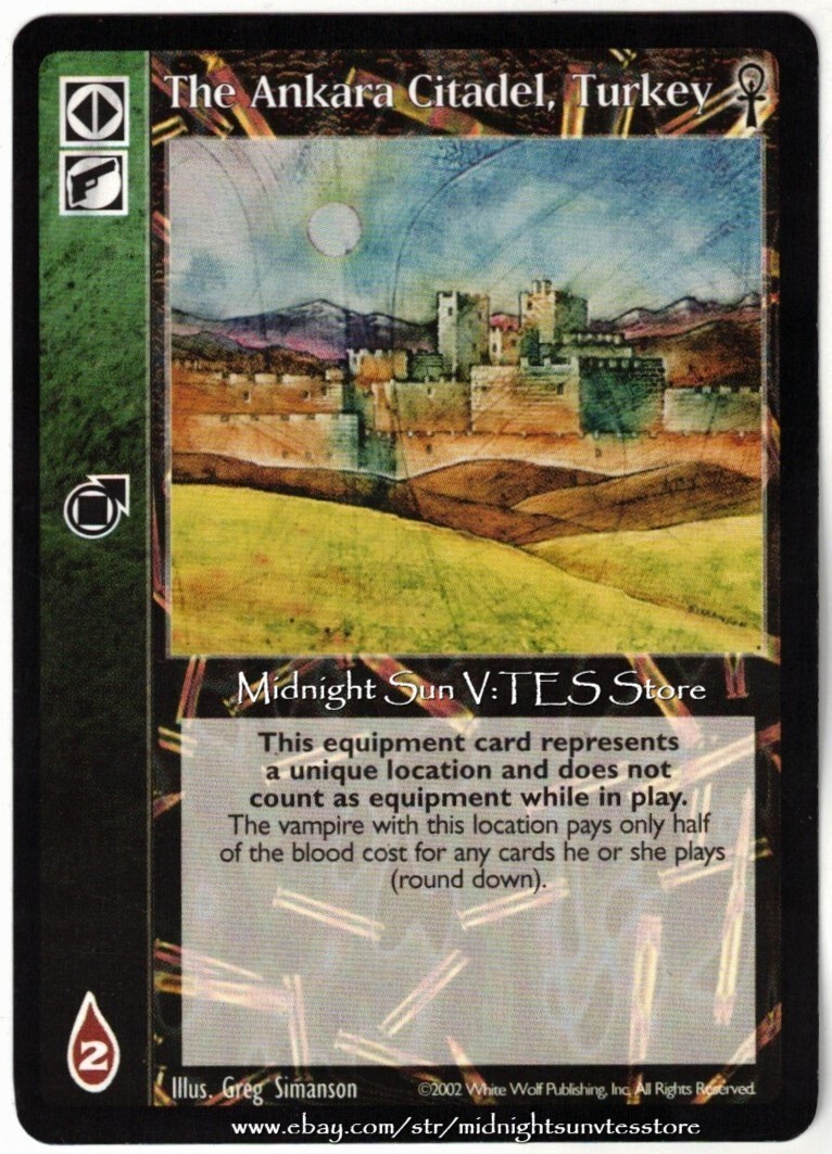 The Ankara Citadel, Turkey Camarilla Edition V:TES VTES Vamp