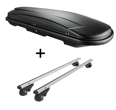 Skibox VDPJUXT600L+Alu Relingträger VDP004L für für Audi A4 Avant 96-07
