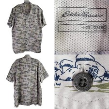 Eddie Bauer Hiking Shirt Men  s 2XL Camp Nature Vented Short Sleeve Nylon