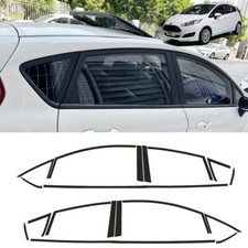Glossycarbon Fiber Black Chrome Delete Window Trims For Ford Fiesta 2009-2014 Glossycarbon Fiber Black Chrome Delete Window Trims For Ford Fiesta 2009-2014