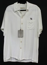 Level Wear Men's Short Sleeve Shirt Cream Vanilla Size M Button Down Golf New