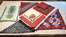 6 EUC fashion scarves-Avon poly(4), Vera Newman silk(1), All-weather(1)acetate