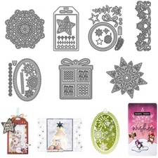 Winter Tag Shaker Metal Cutting Dies Embossing Stencils Diy Scrapbooking Crafts