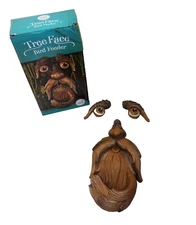 3pc Tree Faces Decor Outdoor, Old Man Tree Hugger Sculpture Wild Bird Feeder Art