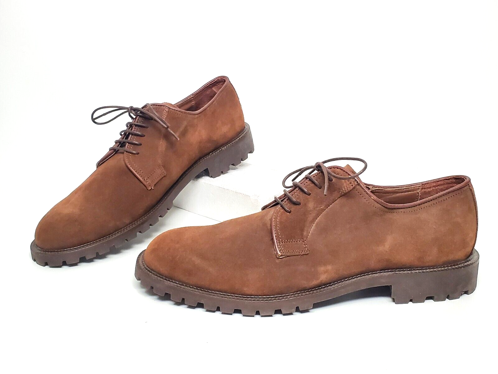 SAOLA Brooks BrothersWelted Mini Lug Sole Derby Scarpe Uomo US 12 D Italia