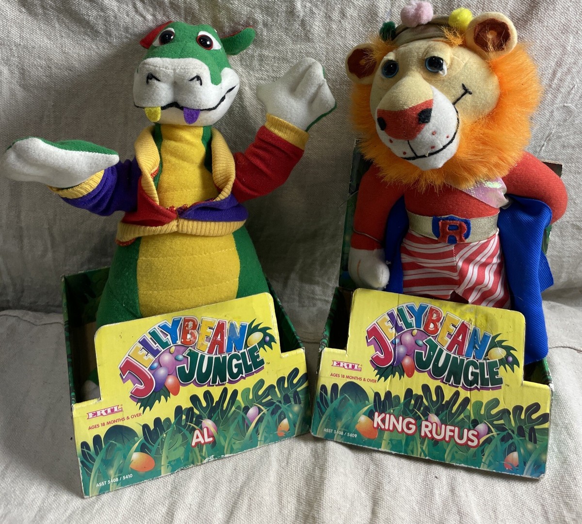 Jelly Bean Jungle Plush Toys King Rufus Lion & Al The Gator Jelly Bean Jungle Plush Toys King Rufus Lion & Al The Gator
