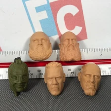WWE Mattel Elite Heads Lot Unpainted Test Shots Otis Ciampa Goldberg Cena Myster