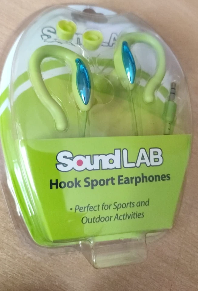 SoundLAB Hook Sport Kopfhörer grün ideal für Laufen und Sport,