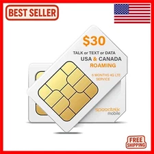 GPS Tracker SIM Card - 6- Plan with 125 Min Calls & 250 SMS for Pets & Kids