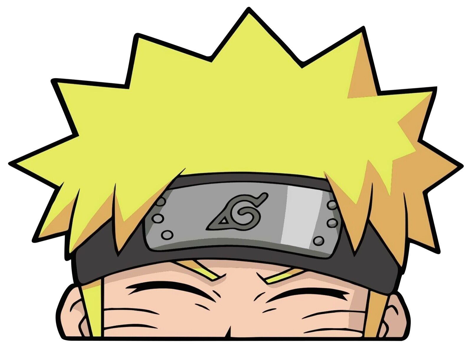 Naruto Face Squish Peeker Sticker Sticker – Anime Town Creations