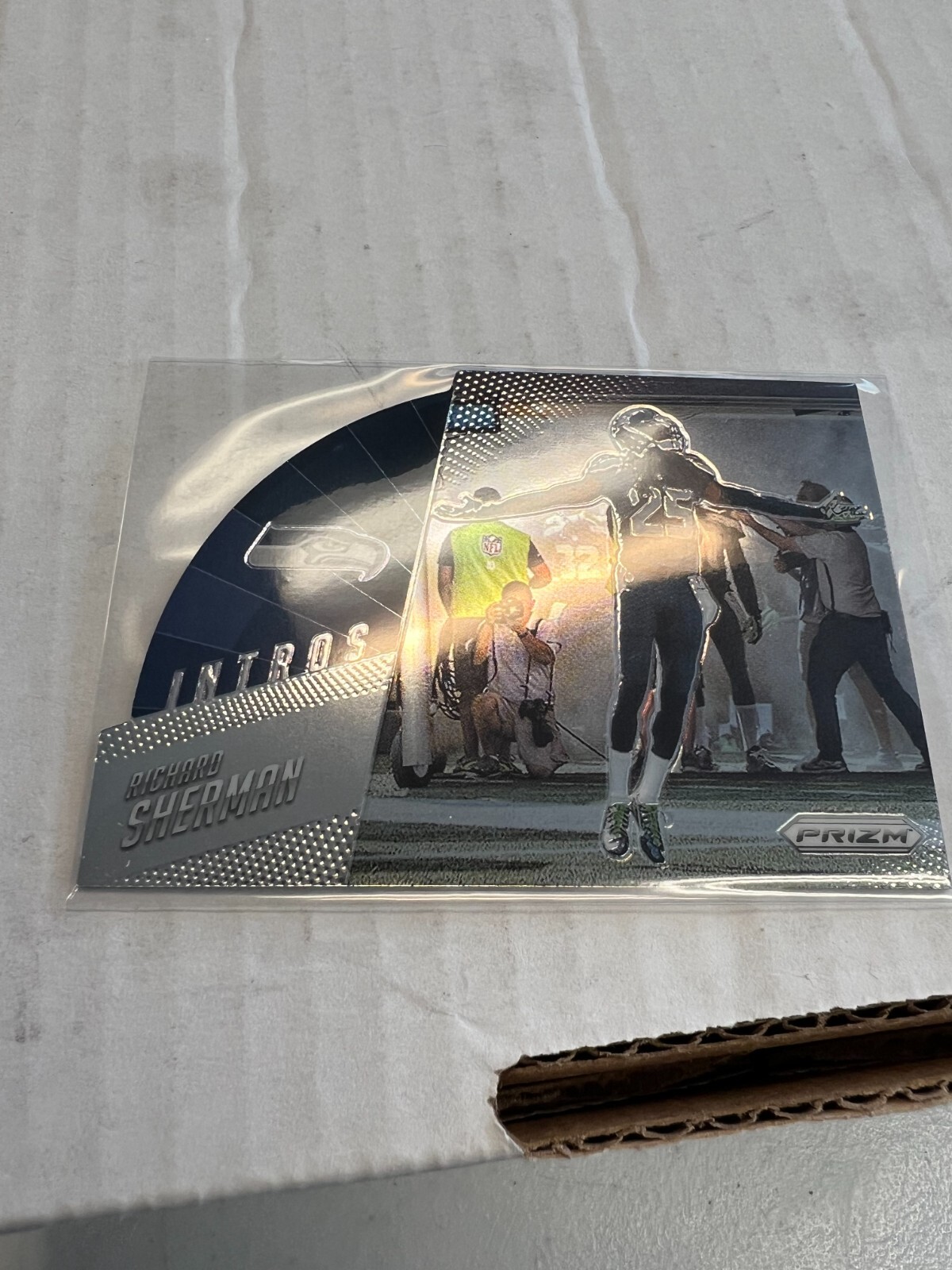 Richard Sherman 2015 Panini Prizm Intros Die-Cut Base Card #I3