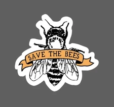 Save the Bees Sticker Waterproof Animal Outdoor Wildlife Nature Gift NEW