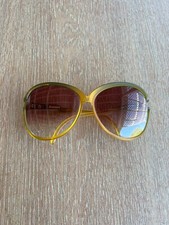 Vintage Playboy Sunglasses Optyl Eyewear Amber Green Germany Flawed Condition