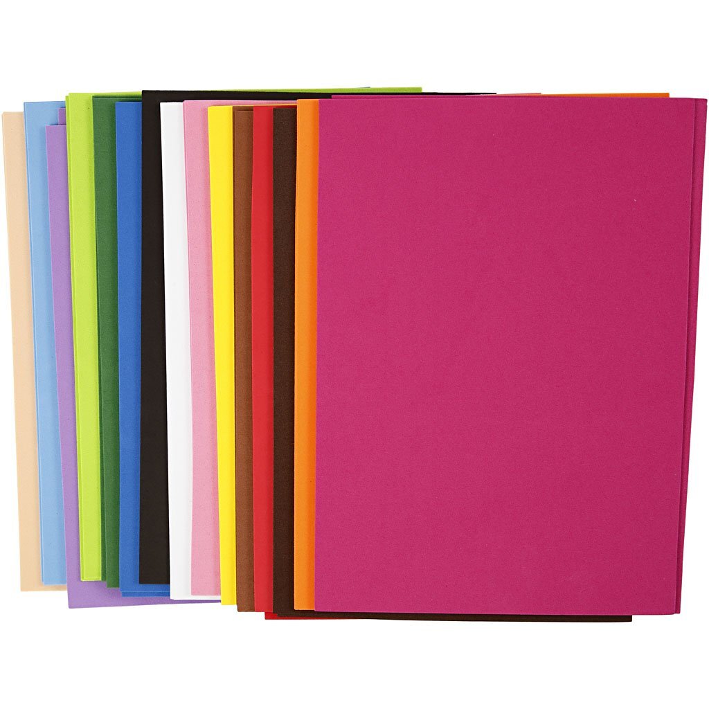 Creativ 79018 EVA Foam Sheets A4 (21x30cm thickness 2mm, 30 Assorted) Single