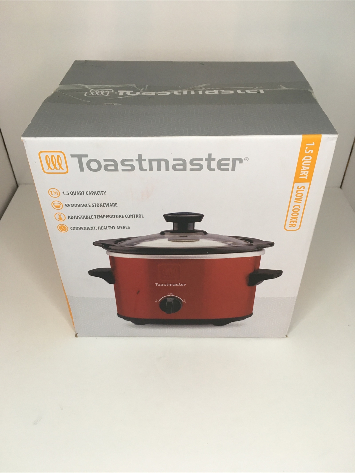 Toastmaster 1.5 Quart Red Slow Cooker Adjustable Temp Removable Stoneware New eBay